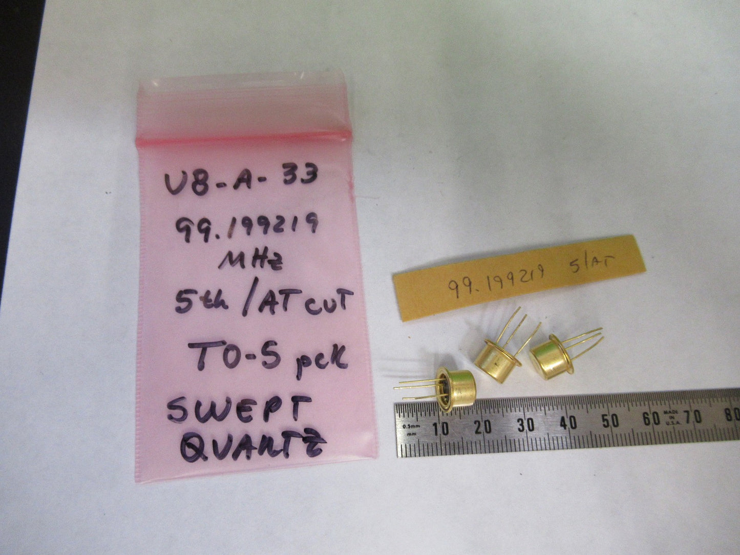 Lot Space Swept Quartz Crystal Resonator 99.199219 MHz