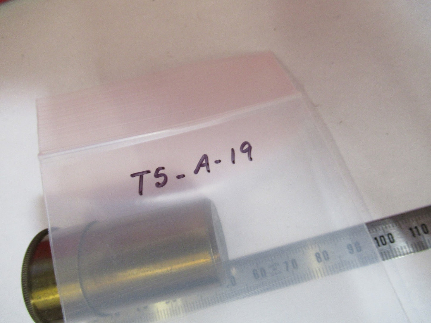 ANTIQUE BRASS EMPTY BAUSCH LOMB OBJECTIVE CANISTER 1in MICROSCOPE PARTT5-A-19