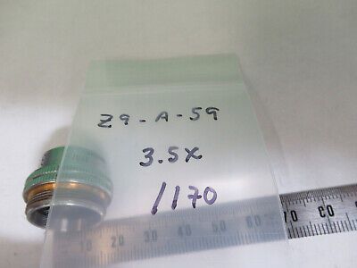 LEITZ WETZLAR OBJECTIVE 3.5X /170 OPTICS MICROSCOPE PART AS PICTURED #Z9-A-59