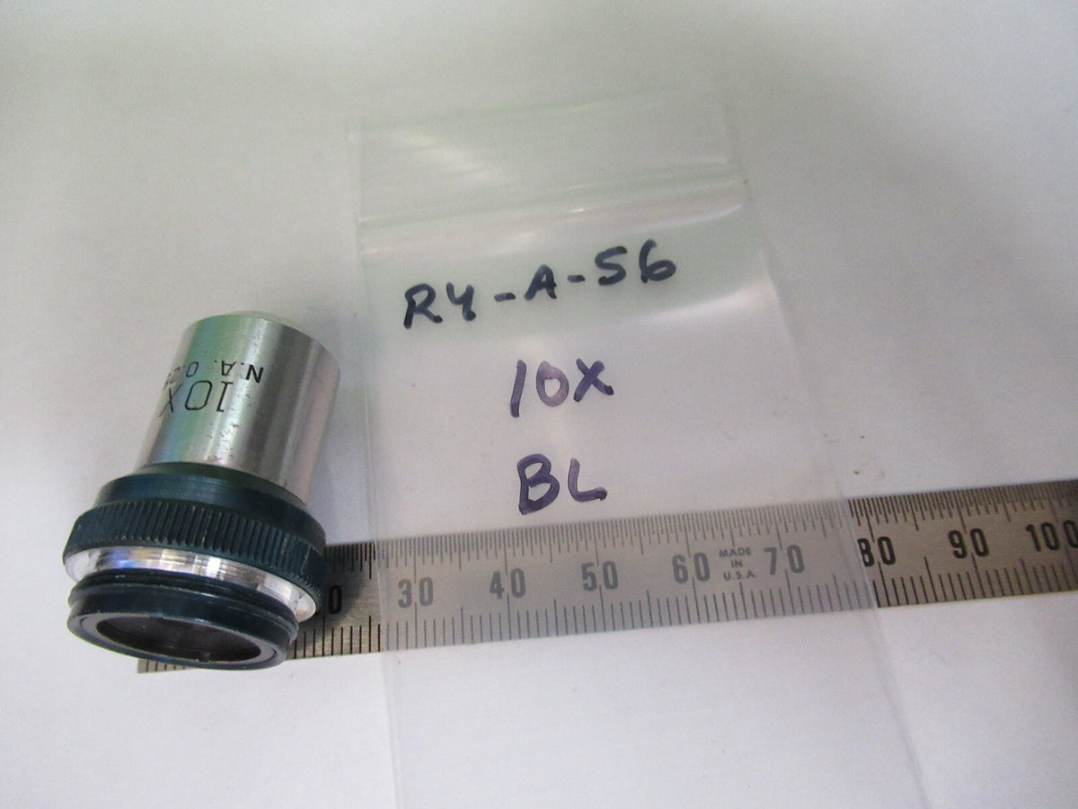 OBJECTIVE LENS 10X BAUSCH LOMB MICROSCOPE PART AS PICTURED &R4-A-56