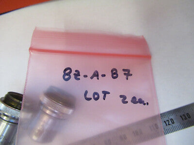 BAUSCH LOMB LOT 2 ea objective lens OPTICS MICROSCOPE PART AS PICTURED &8Z-A-87