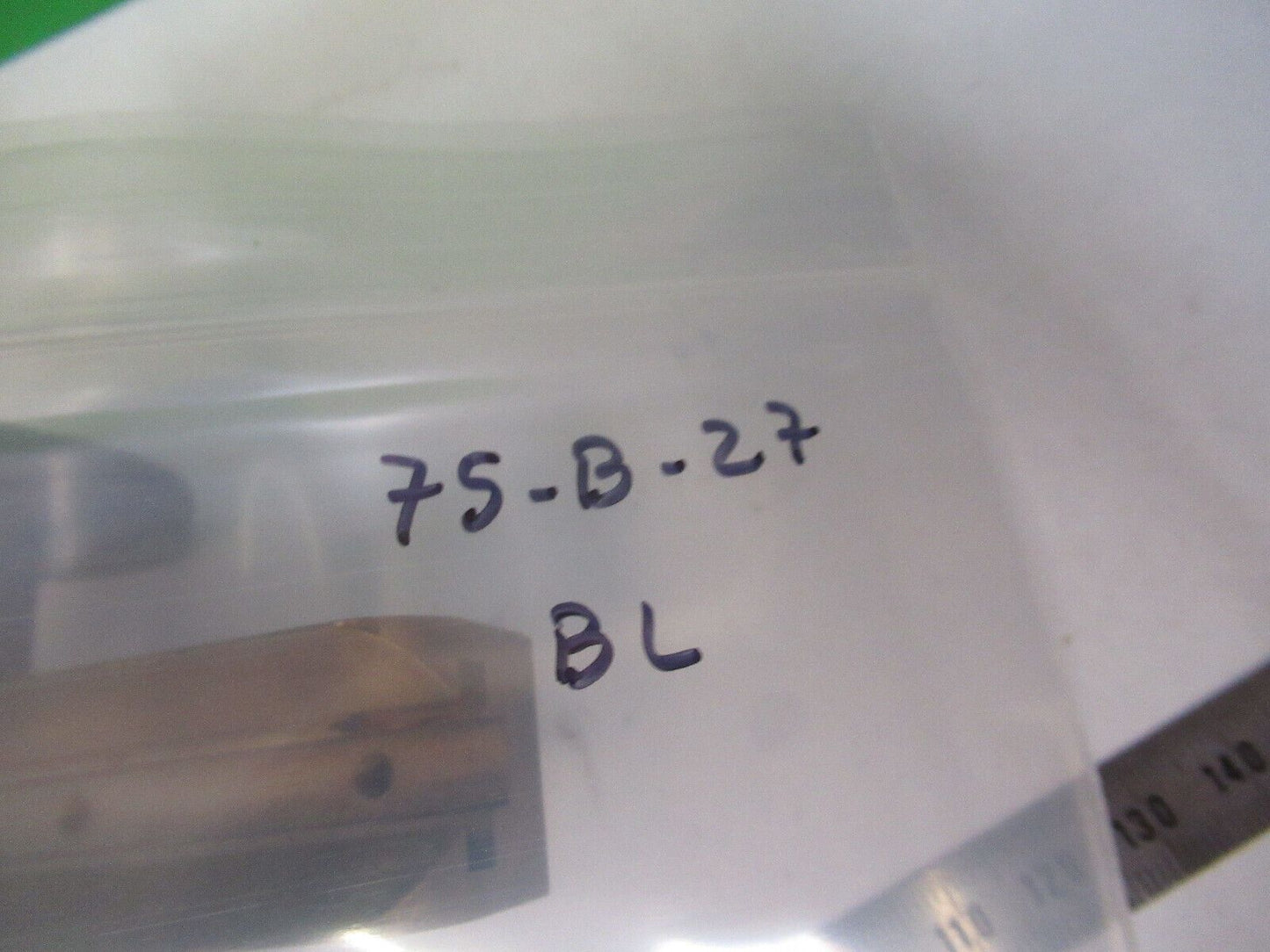 BAUSCH LOMB ANTIQUE BRASS HOLDER STAGE MICROSCOPE PART AS PICTURED &75-B-27