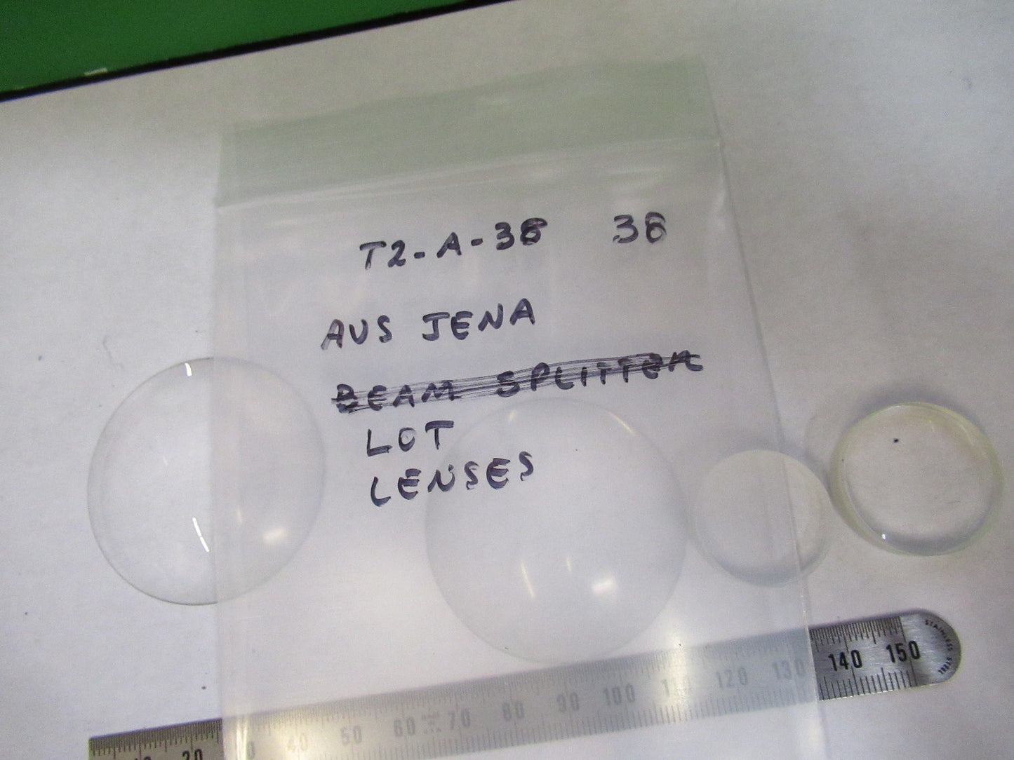 AUS JENA GERMANY LOT GLASS LENSES MICROSCOPE PART AS PICTURED T2-A-38