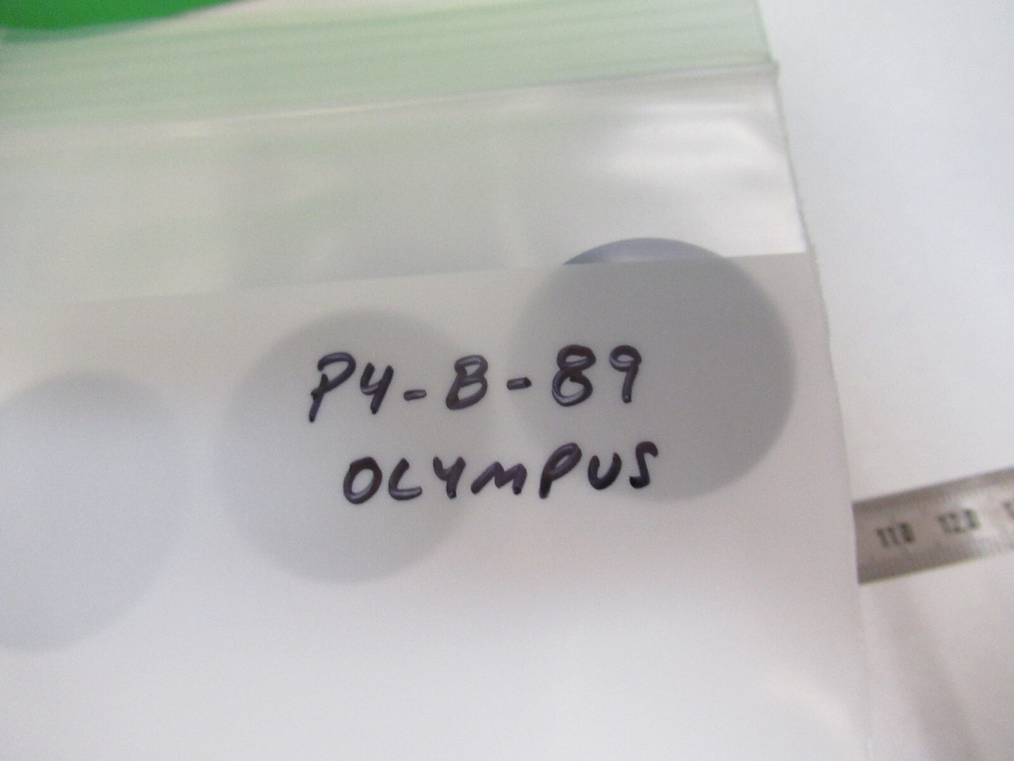 OLYMPUS LOT 3ea PLASTIC EMPTY OBJECTIVE CAN MICROSCOPE PART AS PIC &P4-B-89