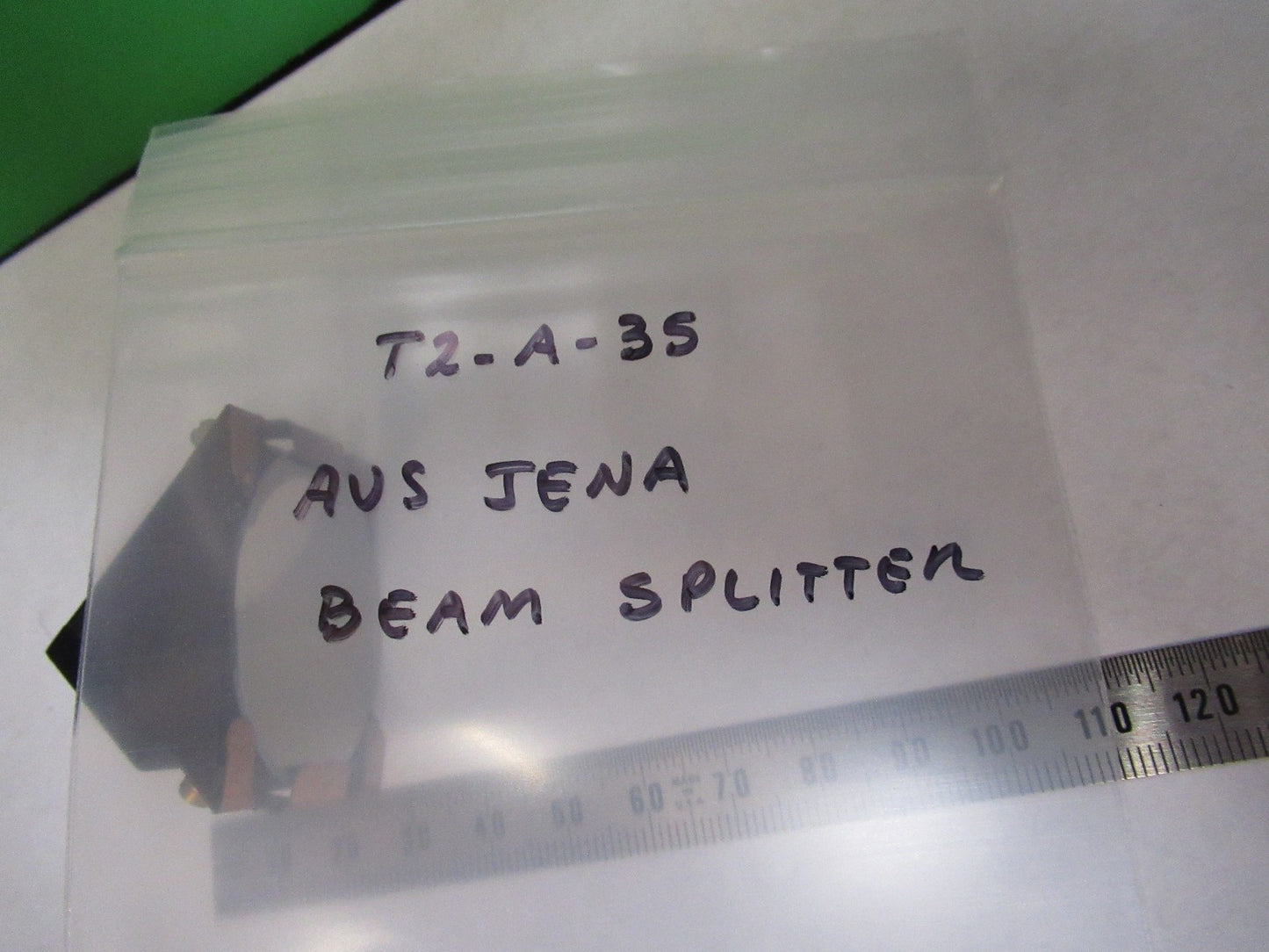 AUS JENA GERMANY BEAM SPLITTER OPTICS MICROSCOPE PART AS PICTURED T2-A-35