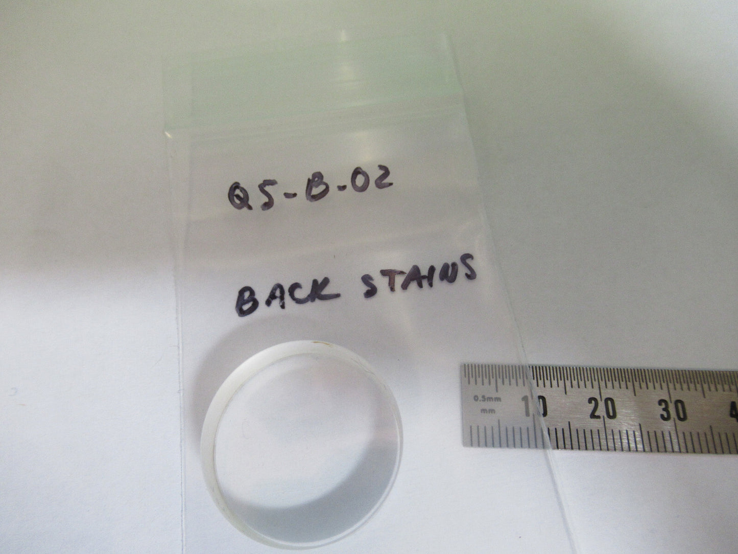 OPTICAL LENS COATED 1" DIAMETER .375" THICK LASER OPTICS AS PICTURED &Q5-B-02