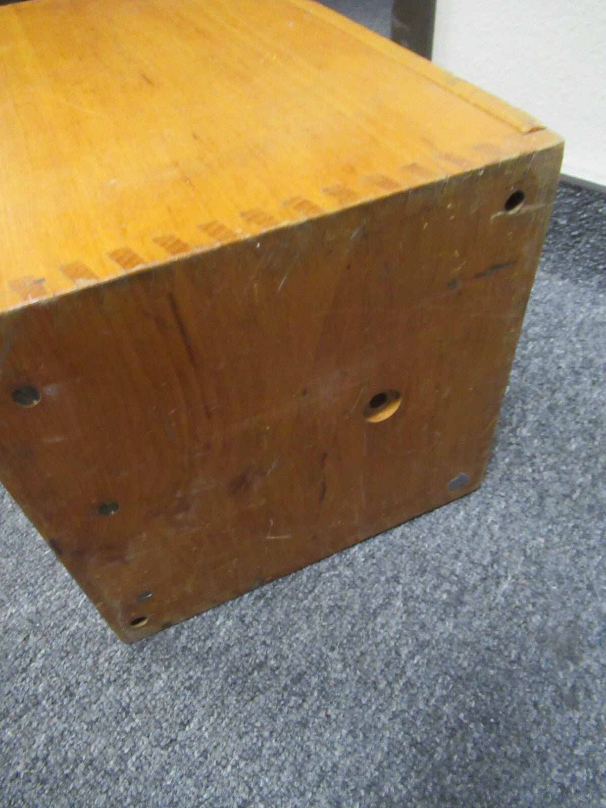 Empty Wood Cabinet for Antique Carl Zeiss AG Germany Microscope Part