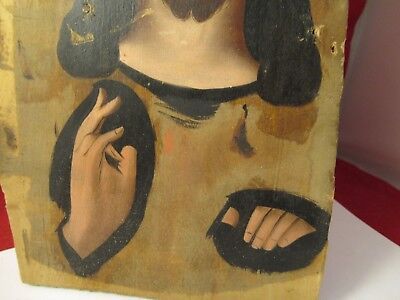 ORTHODOX CHURCH RELIGIOUS PAINTING RUSSIA in WOOD PANEL CHRIST JESUS &A1-RUS-3