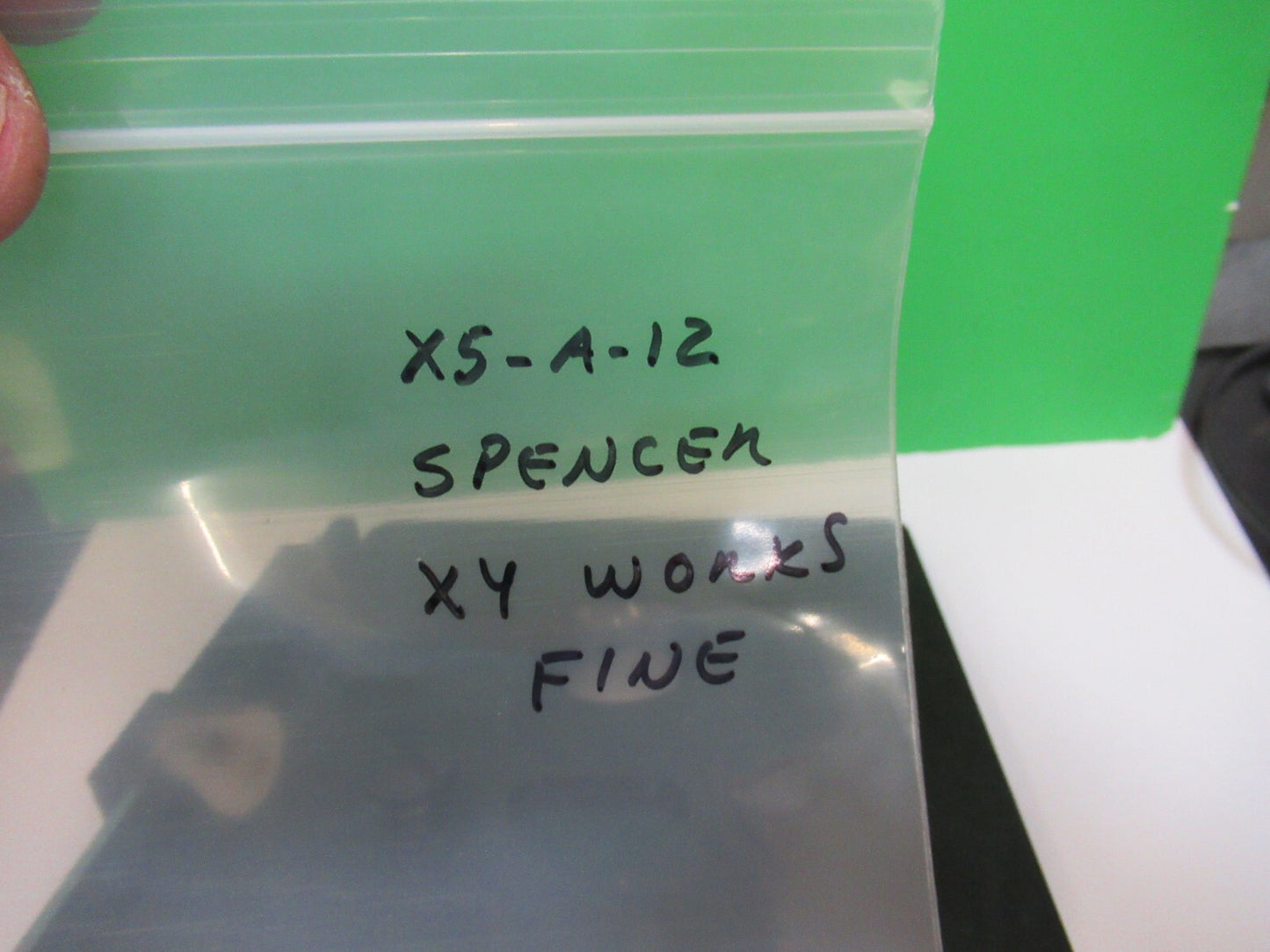 SPENCER AO VINTAGE STAGE TABLE XY ANTIQUE MICROSCOPE PART AS PICTURED X5-A-12