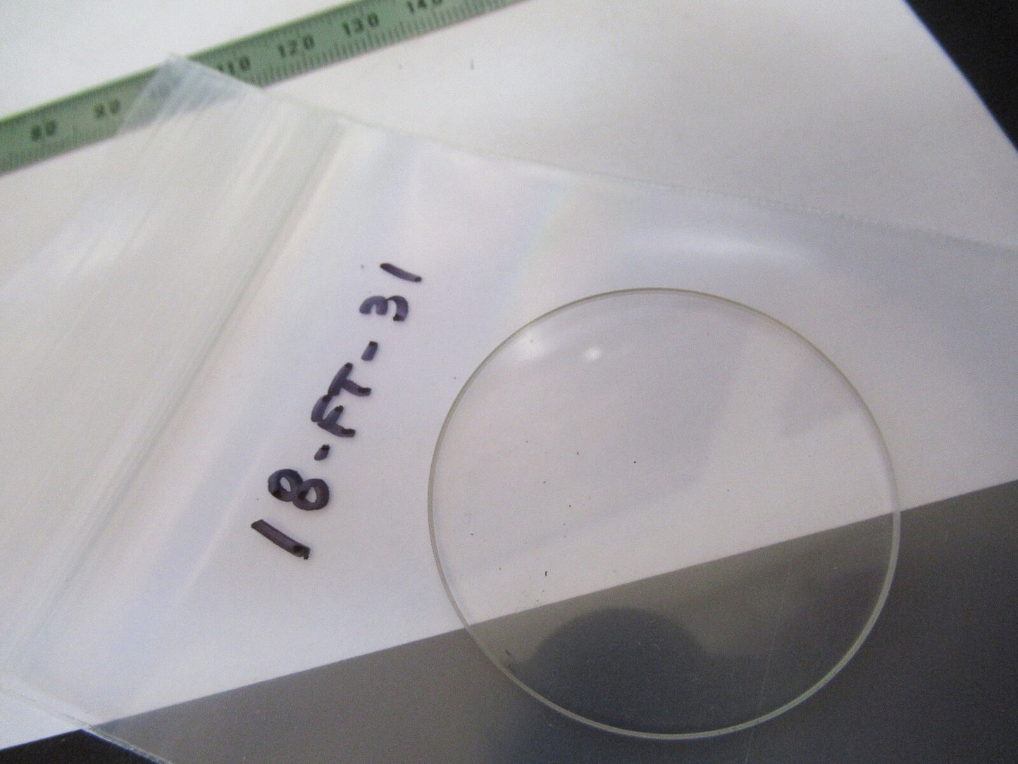 GLASS CIRCULAR PLATE STAGE FLAT OPTICS AS PICTURED 18-FT-31