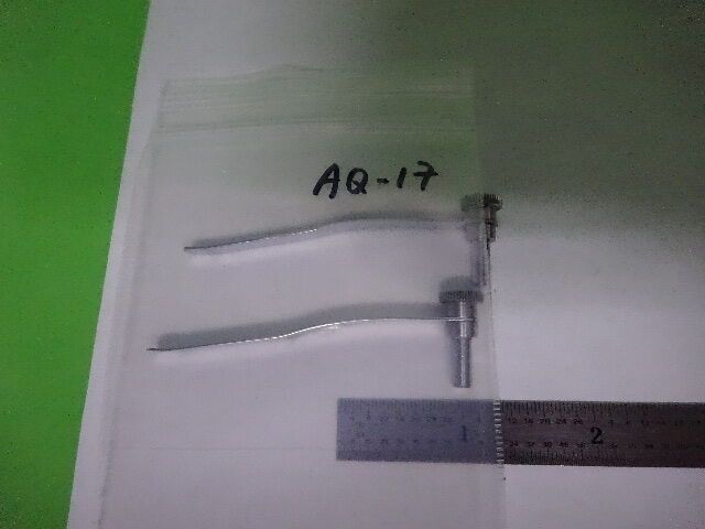 MICROSCOPE PART ZEISS GERMANY POLMI A PAIR CLIPS AS IS #AQ-17