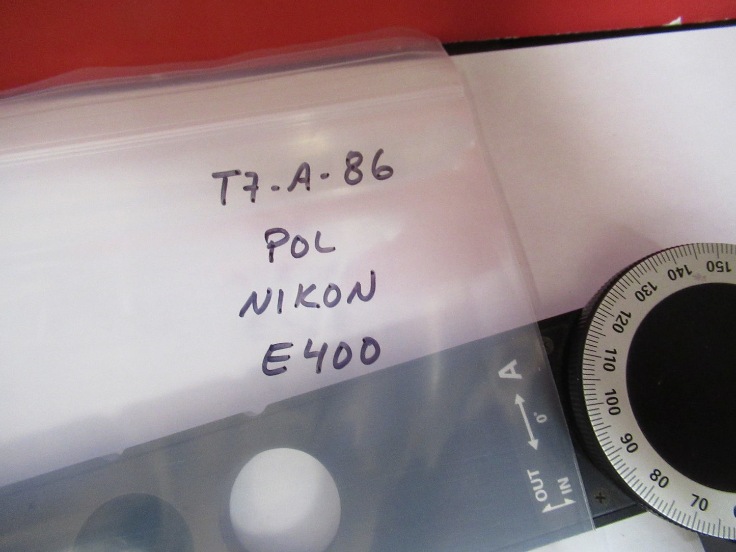 NIKON E400 ECLIPSE POLARIZER ROTABLE OPTICS MICROSCOPE PART AS PICTURED T7-A-86