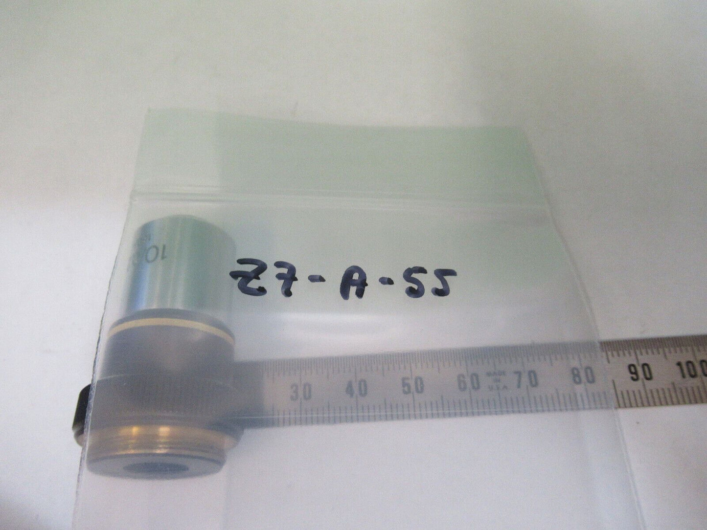 CARL ZEISS 10X /160 OBJECTIVE LENS OPTICS MICROSCOPE PART AS PICTURED &Z7-A-55