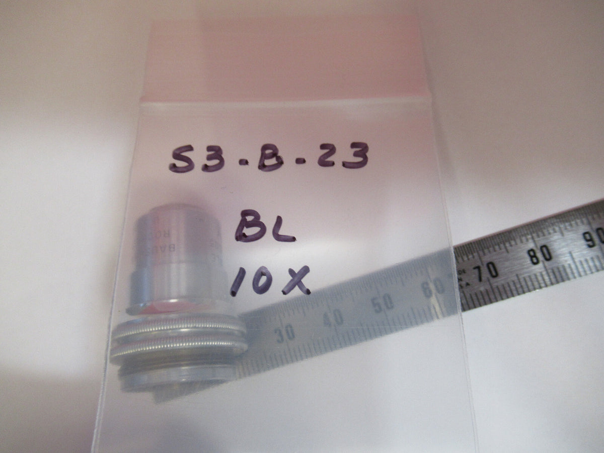 OBJECTIVE BAUSCH LOMB 10X LENS OPTICS MICROSCOPE PART AS PICTURED S3-B-23