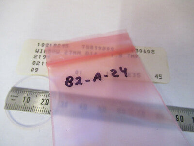Optical Glass 27mm diameter 1.5mm thk Round Window Optics