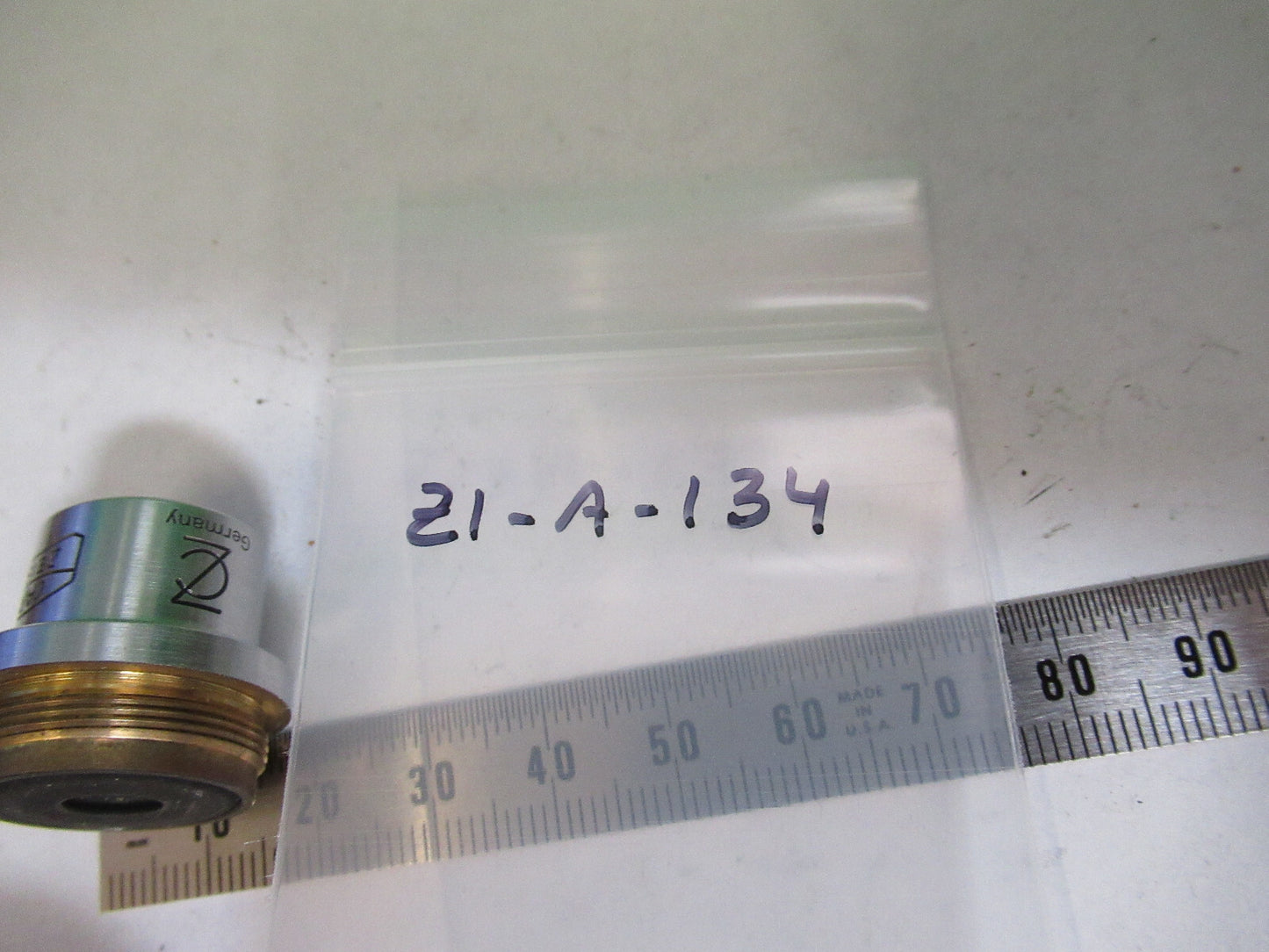 CARL ZEISS 3.2X OBJECTIVE LENS OPTICS MICROSCOPE PART AS PICTURED &Z1-A-134