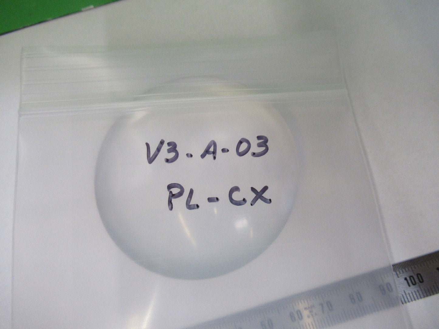 HUGE OPTICAL PLANO CONVEX THICK GLASS MIL SPEC OPTICS AS PICTURED V3-A-03