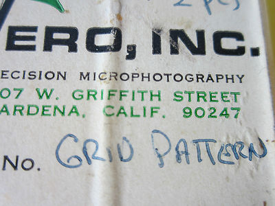 OPTICAL GRID PATTERN LASER OPTICS BIN#28-95