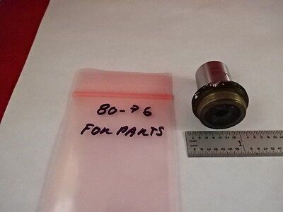 FOR PARTS MICROSCOPE PART OBJECTIVE NIKON M10X OPTICS AS IS #80-76