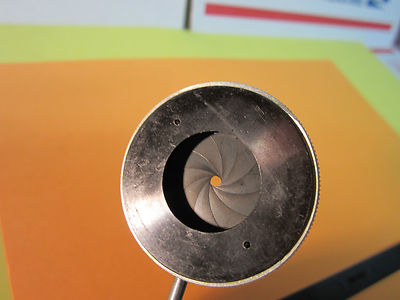 MICROSCOPE PART CONDENSER OPTICS + IRIS AS IS BIN#24