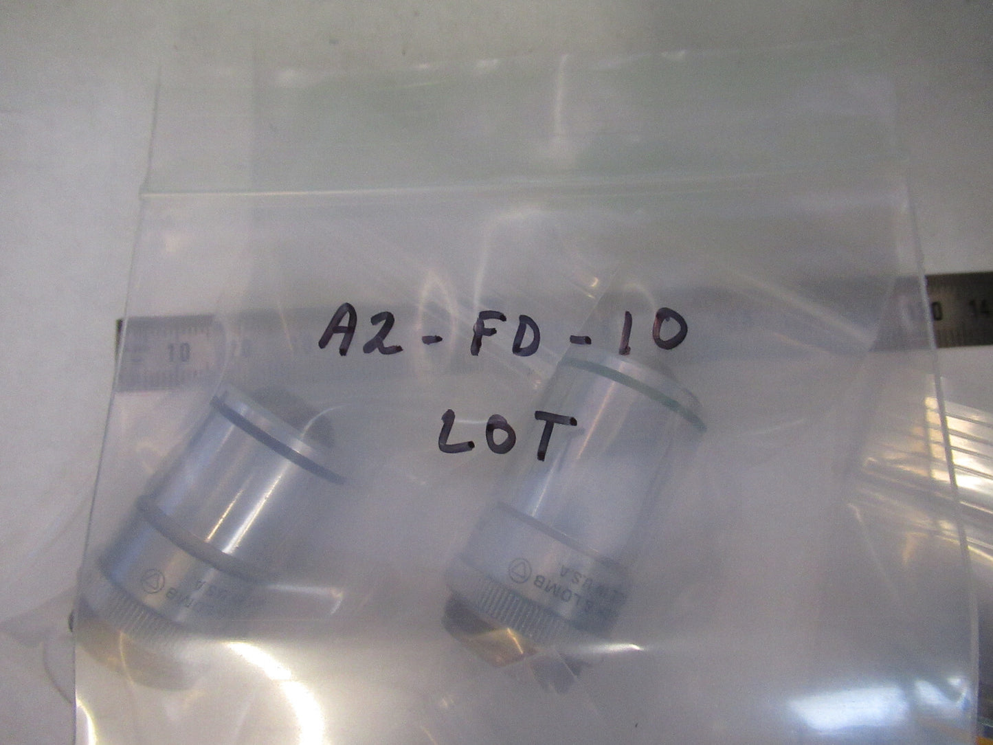 BAUSCH LOMB LOT INDUSTRIAL OBJECTIVE MICROSCOPE PART AS PICTURED A2-FD-10
