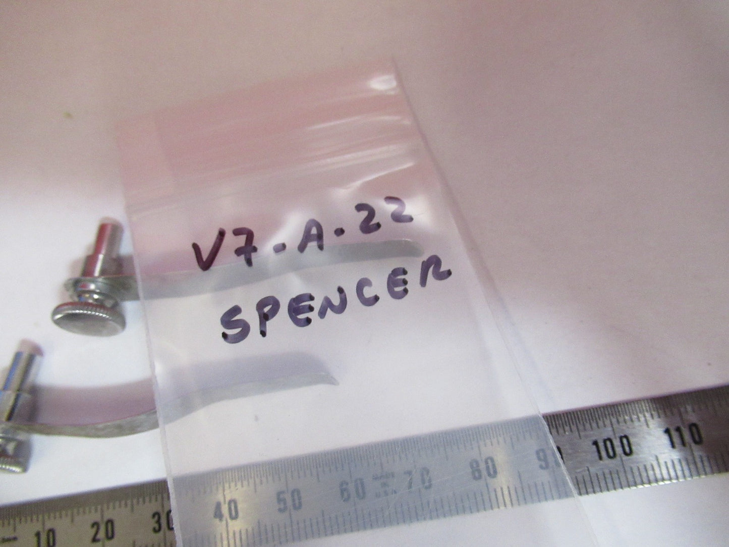 ANTIQUE SPENCER SET of CLIPS STAGE MICROSCOPE PART AS PICTURED V7-A-22