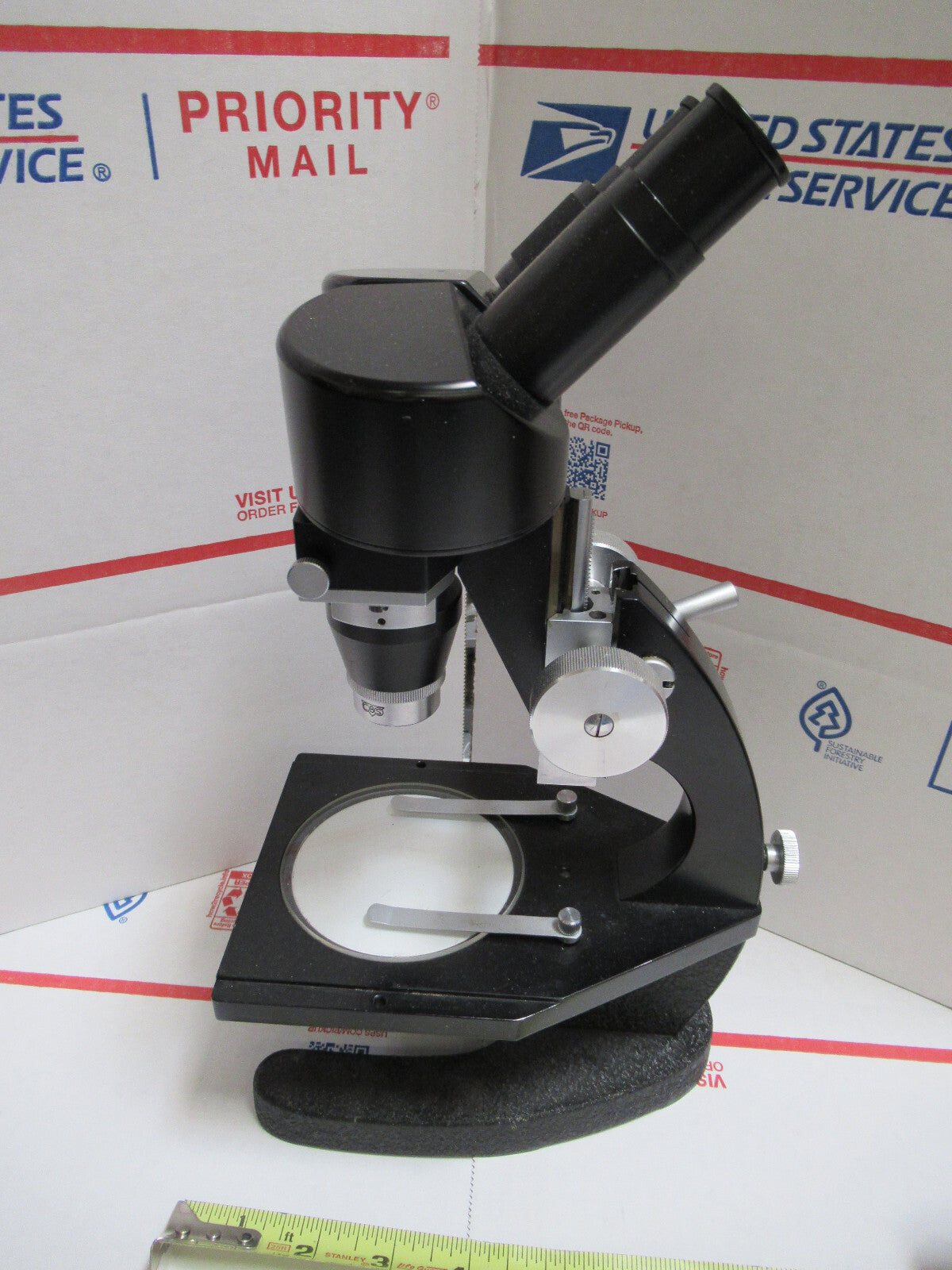 BECK KASSEL VINTAGE GERMANY CBS STEREO OPTICS MICROSCOPE AS PICTURED LOB