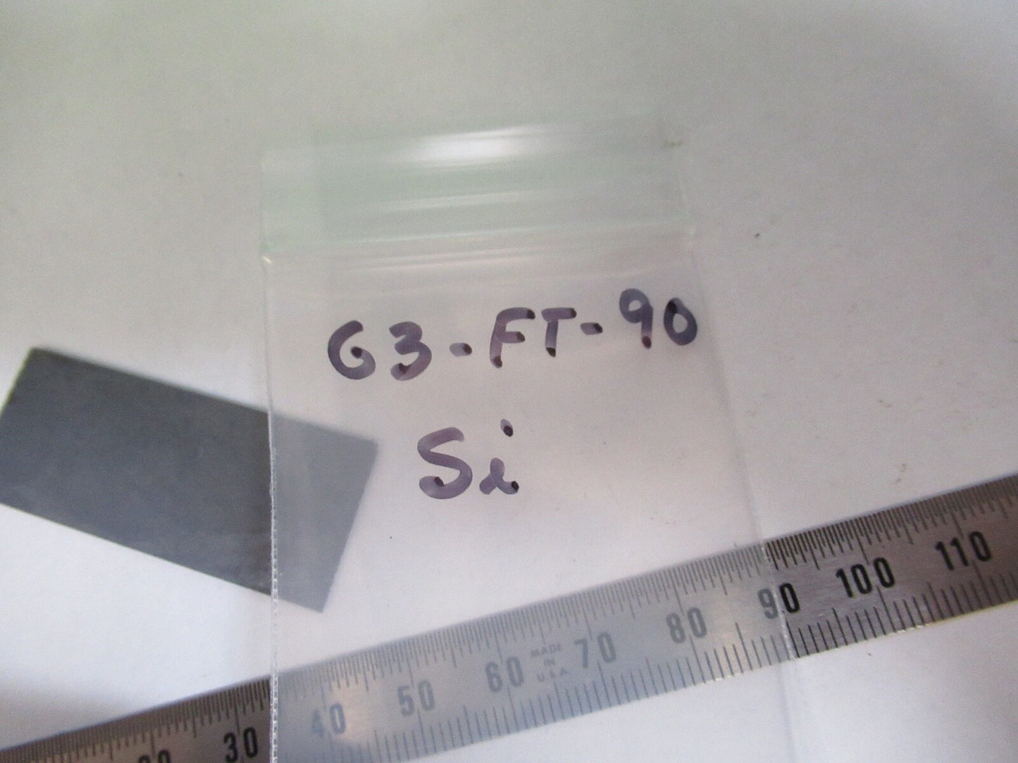 SLAB SILICON ELEMENT SINGLE CRYSTAL THICK WAFER RARE AS PICTURED G3-FT-90