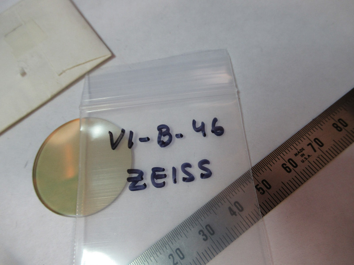 Carl Zeiss AG Germany Amber Filter Optics Glass Microscope Part