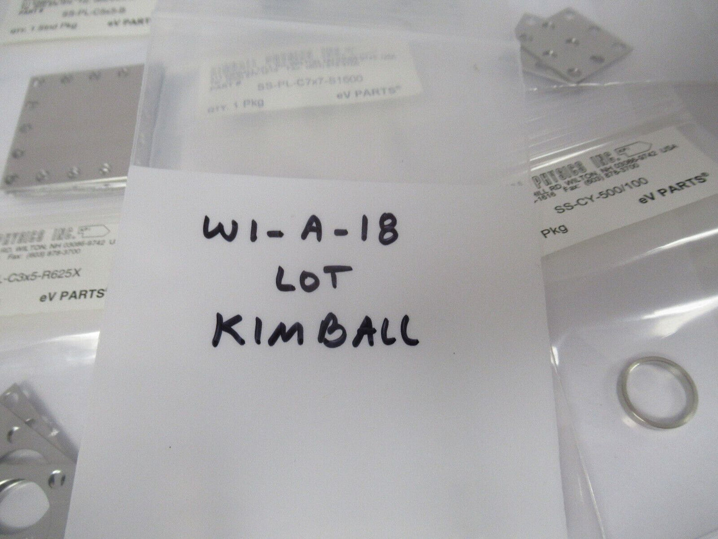 KIMBALL PHYSICS eV PARTS LOT HIG VACUUM RATED AS PICTURED #W1-A-18