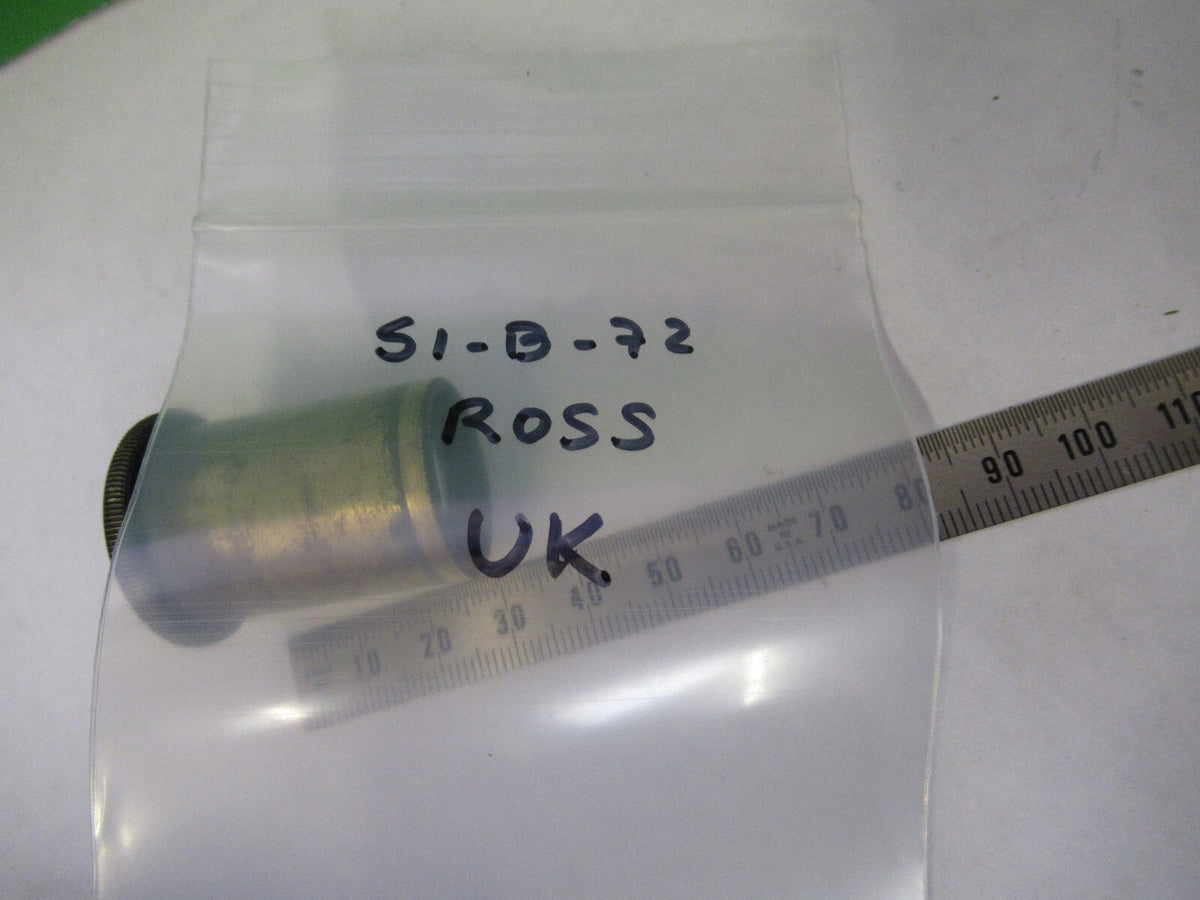 ROSS LONDON POINTER EYEPIECE LENS '4' MICROSCOPE PART AS PICTURED S1-B-72