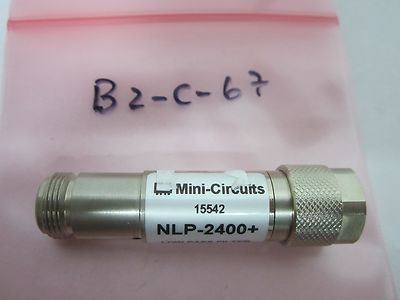 MINI CIRCUITS RF LOW PASS FILTER NLP-2400 GHz LOW NOISE BIN#B2-C-67