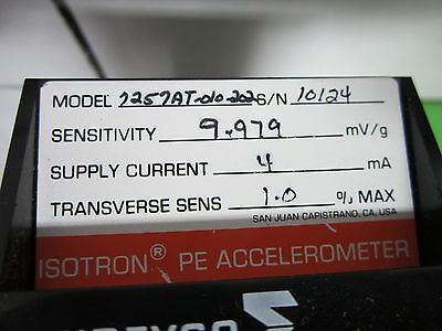 ACCELEROMETER MEGGITT ENDEVCO 7257AT VIBRATION TEST CALIBRATION SENSOR #P3