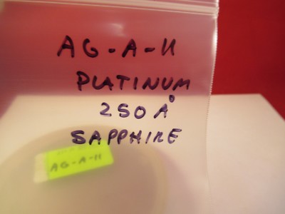 Platinum Coated 250 Angstroms Sapphire Crystal Wafer 100mm Diameter