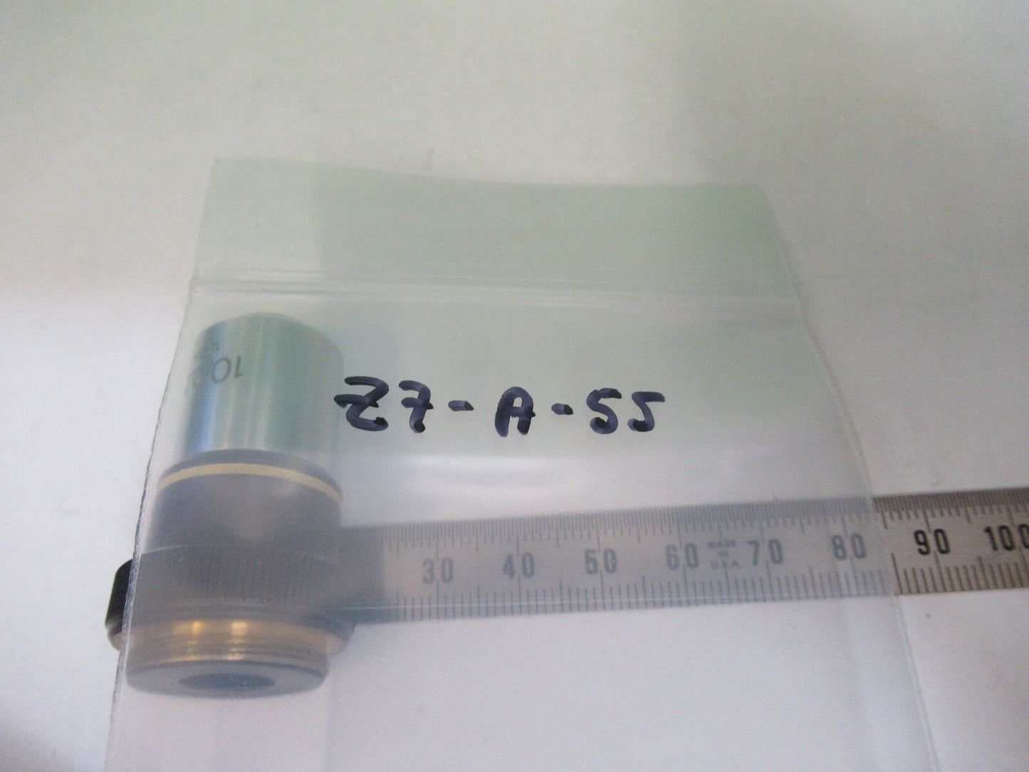 CARL ZEISS 10X /160 OBJECTIVE LENS OPTICS MICROSCOPE PART AS PICTURED &Z7-A-55