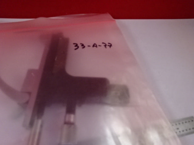 STAGE MICROMETER JAPAN CLIPS MICROSCOPE PART AS IS &33-A-77