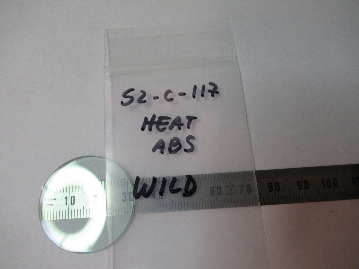 WILD HEERBRUGG SWISS HEAT ABSORBING GLASS MICROSCOPE PART AS PICTURED S2-C-117