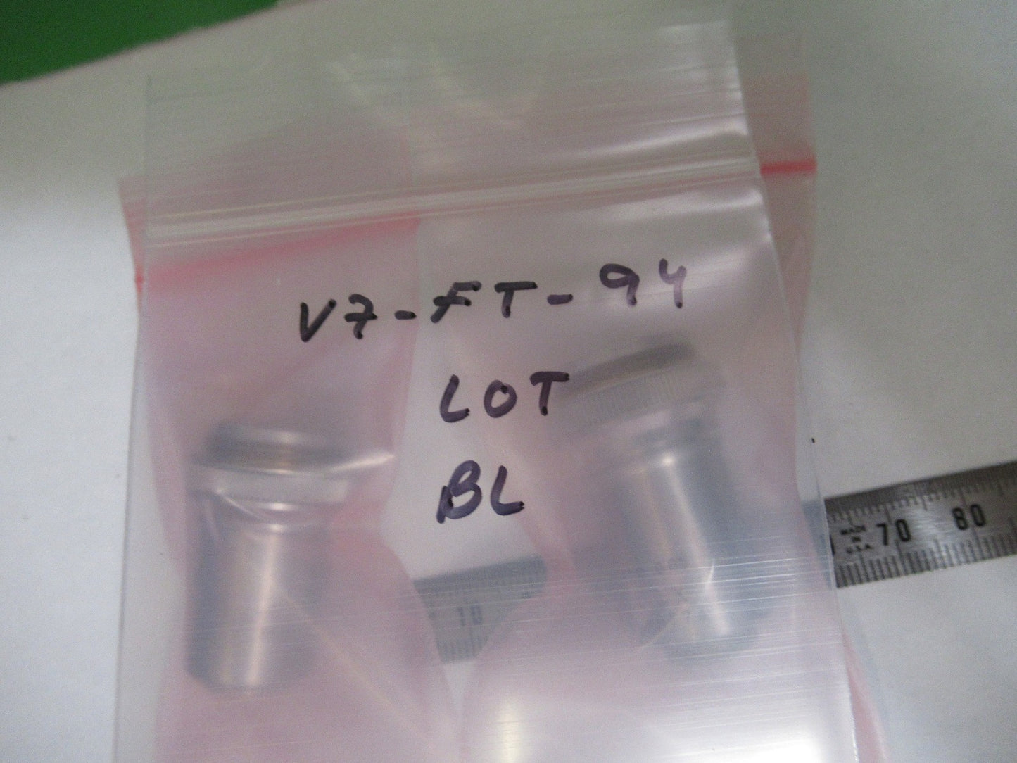 ANTIQUE LOT OBJECTIVES BAUSCH LOMB 10X 43X MICROSCOPE PART AS PICTURED V7-FT-94
