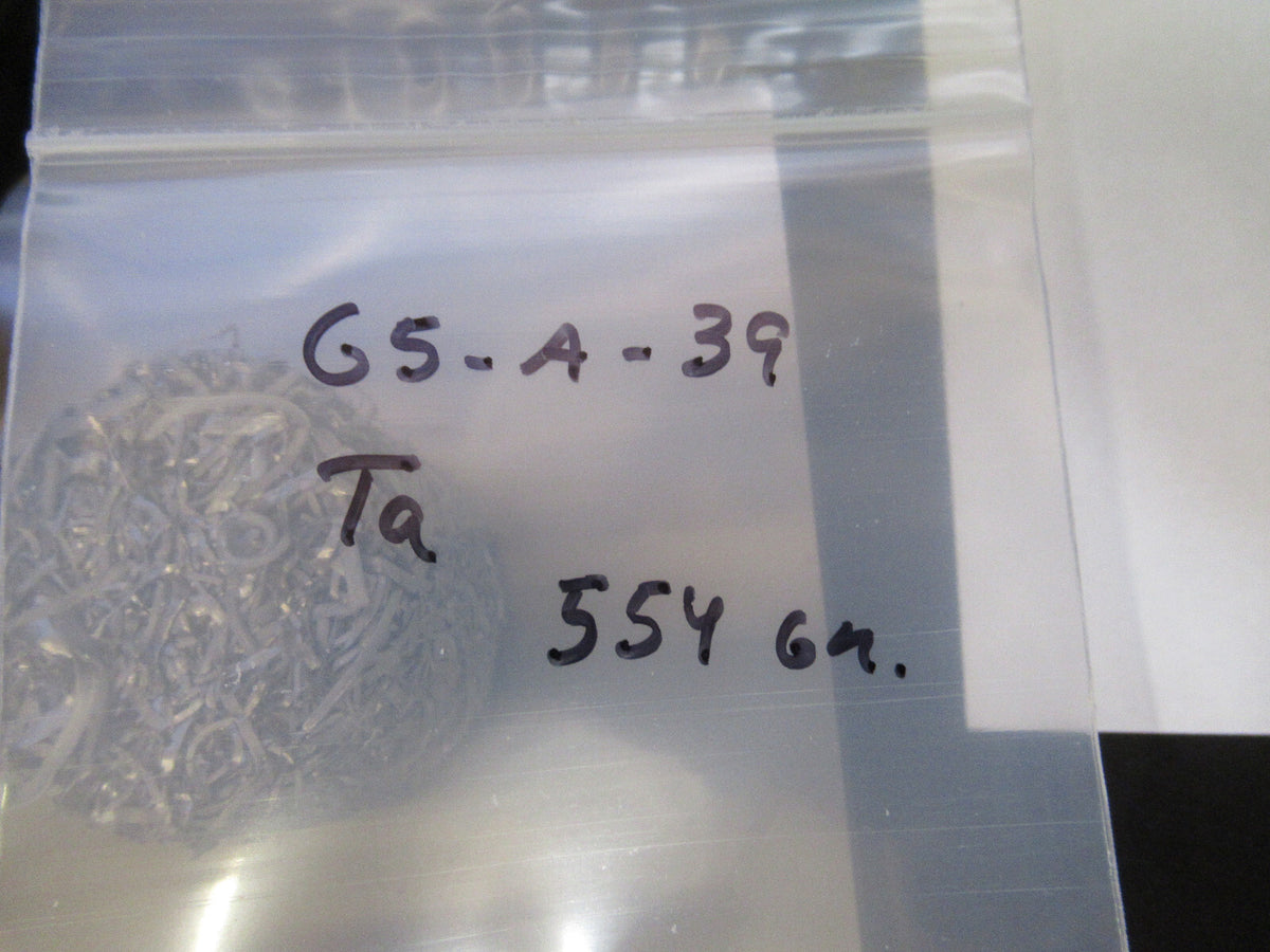 METAL TANTALUM ALLOY 99.5% CHEMICAL ELEMENT 554 GRAMS AS PICTURED #G5-A-39
