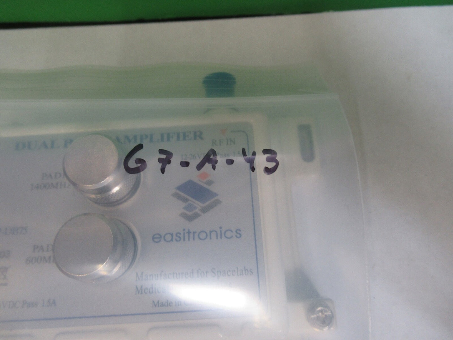 DUAL BAND AMPLIFIER RF 1400 MHz 600 FREQUENCY EASITRONICS AS PICTURED G7-A-43