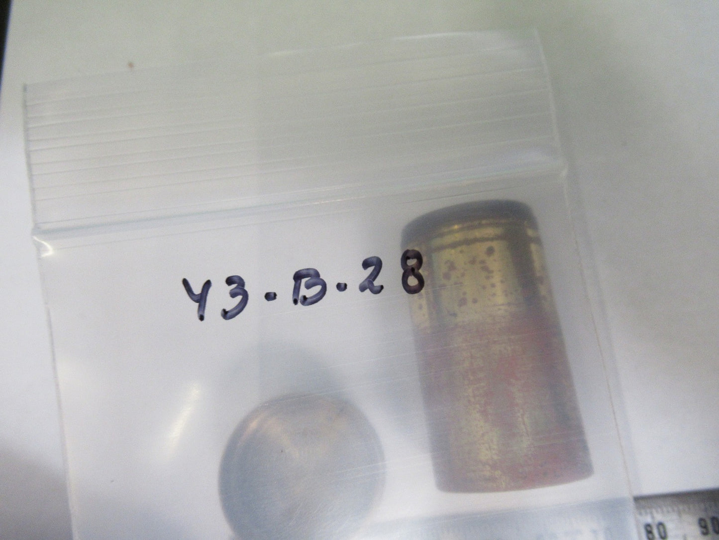 ANTIQUE BRASS EMPTY CARL ZEISS DD OBJECTIVE CANISTER MICROSCOPE PART Y3-B-28