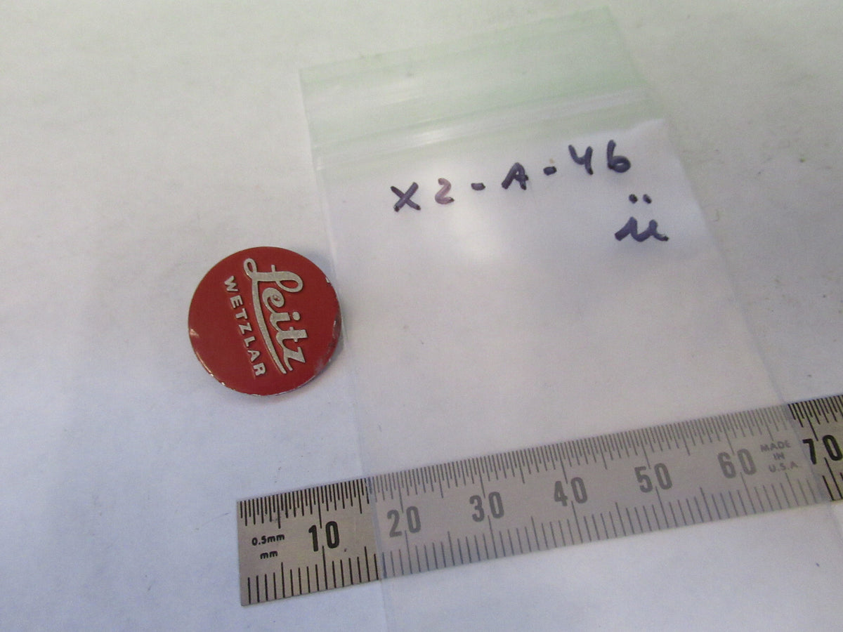 Ernst Leitz Wetzlar Germany Aluminum Logo Microscope Part