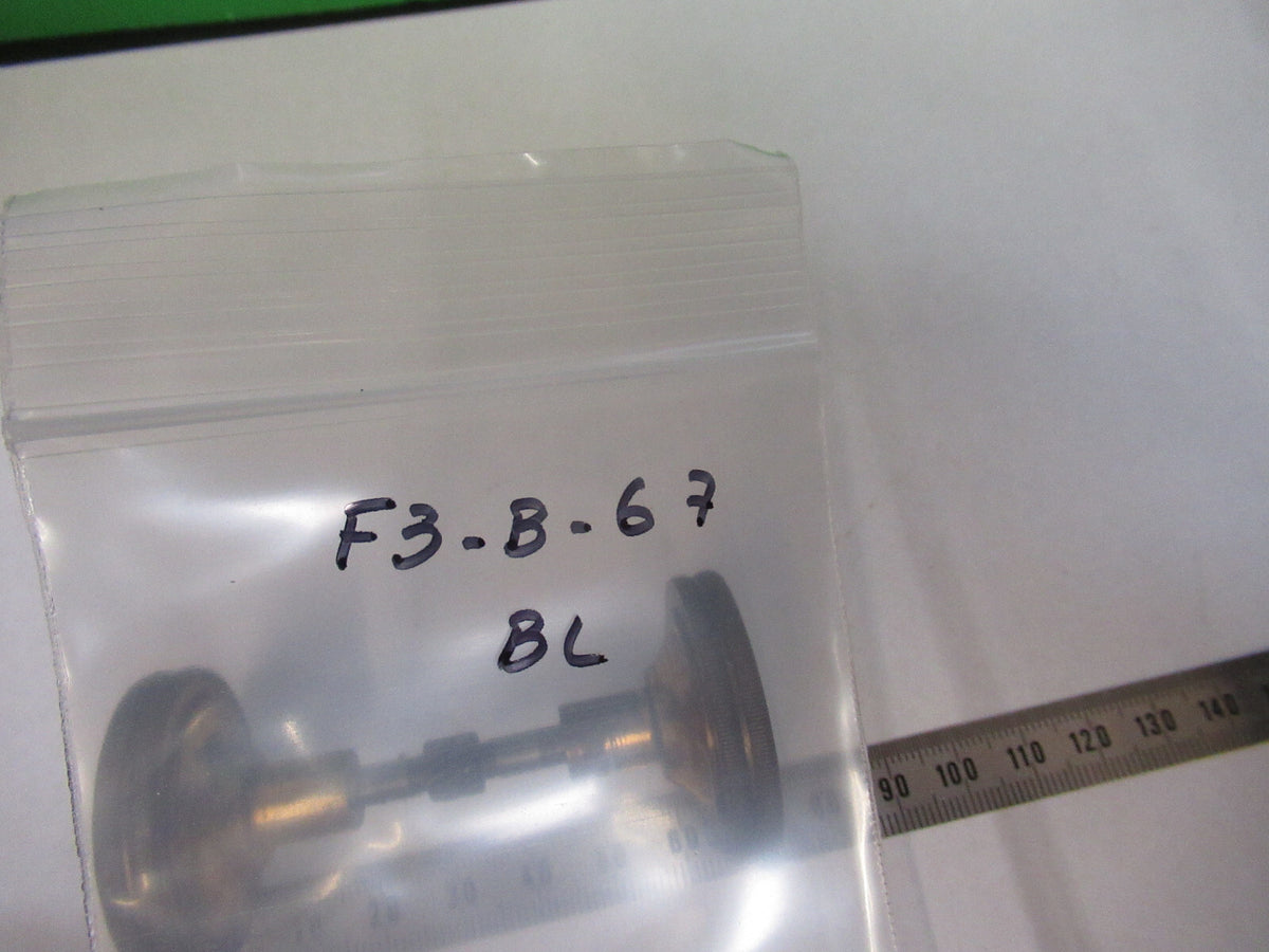 ANTIQUE BAUSCH LOMB SET OF PAIR KNOBS STAGE MICROSCOPE PART AS PICTURED F3-B-67