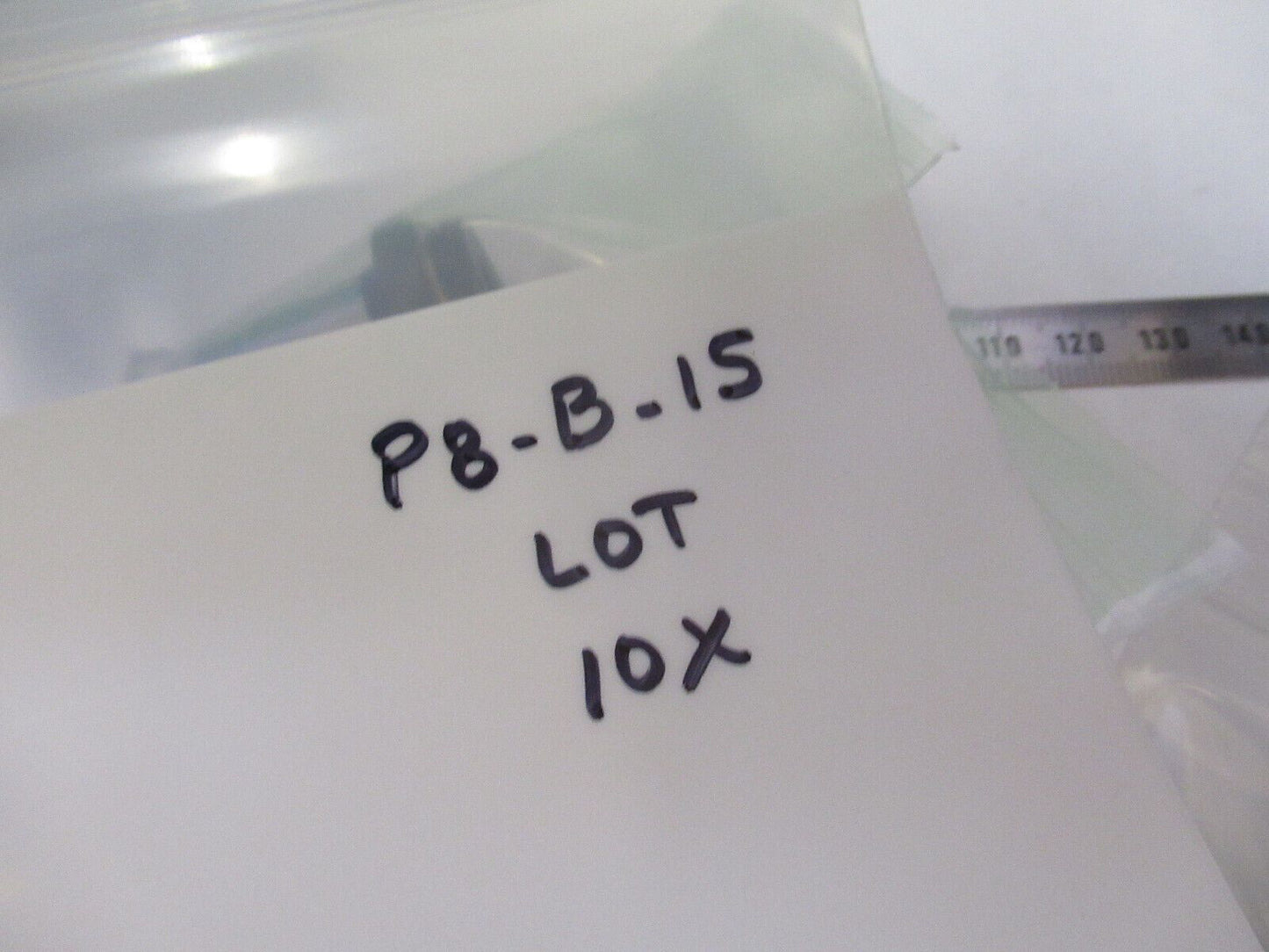 LOT 4 EA MICROSCOPE OBJECTIVE LENSES LEITZ 10X + GENERIC 10X OPTICS #P8-B-15