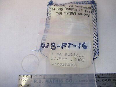 optical reticle crosshair microscope optics AS PICTURED #W8-FT-16