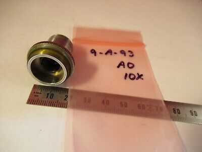 AO SPENCER AMERICAN 10X OBJECTIVE MICROSCOPE PART OPTICS AS PICTURED &9-A-93