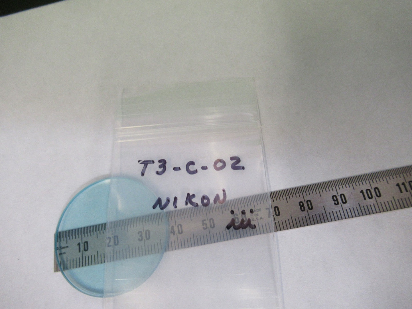 NIKON JAPAN BLUE GLASS FILTER OPTICS MICROSCOPE PART AS PICTURED T3-C-02