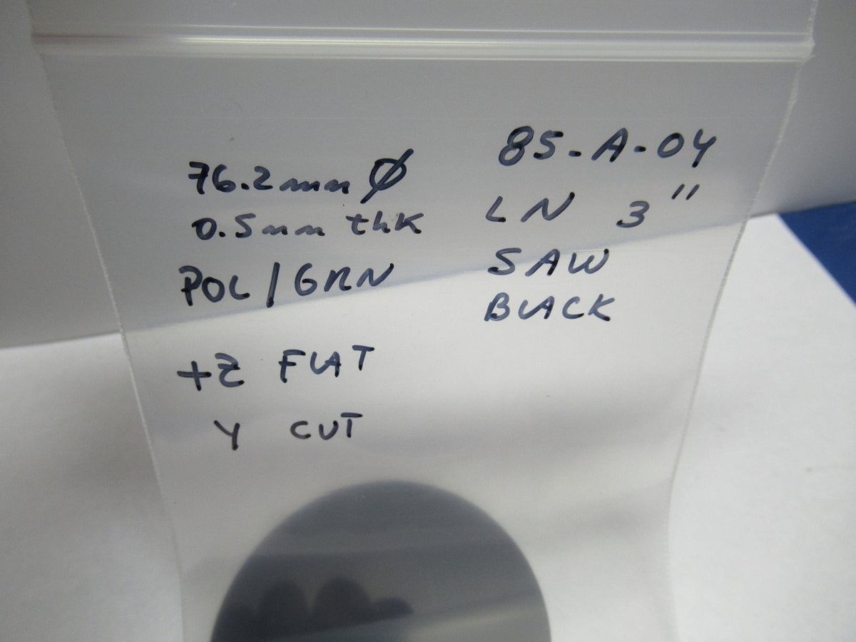 One Wafer Lithium Niobate Ln Saw Surface Acoustic Wave Y Cut Blk
