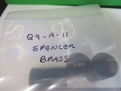 LOT 3 EA EMPTY BRASS SPENCER OBJECTIVE CANS MICROSCOPE AS PICTURED &Q9-A-11