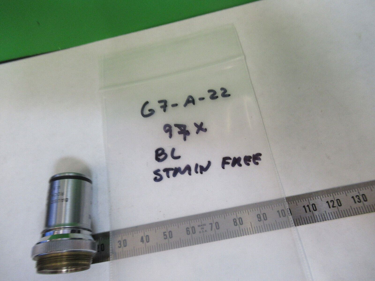 BAUSCH OBJECTIVE 97X STRAIN FREE POL POLARIZATION MICROSCOPE PART &G7-A-22